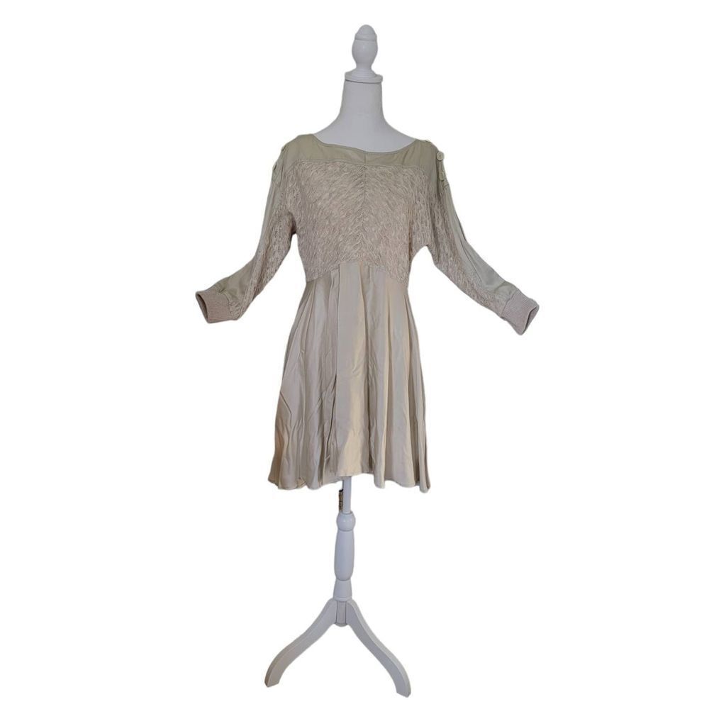 Anthropologie Holding Horses Noa Dolman Midi Dress Women's XSP Beige Oversized